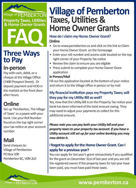 Property Taxes and Utilities .